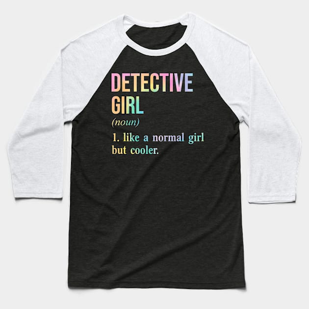 Detective Girl Baseball T-Shirt by conirop